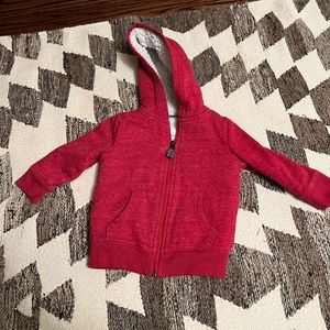 Boys Carters jacket  2T  red with faux fu inside